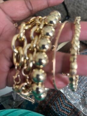 Gold-Tone Womens Bracelet Set - Elegant Layered Look